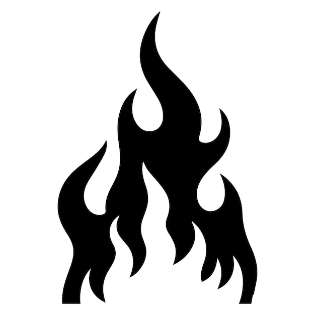 Silueta de llama de diseño plano