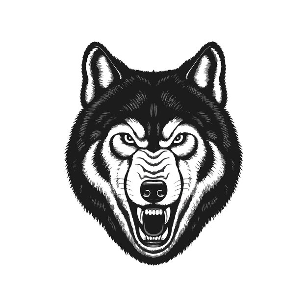 silueta de lobo