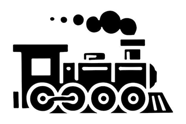 La silueta de una locomotora es perfecta para el diseño gráfico