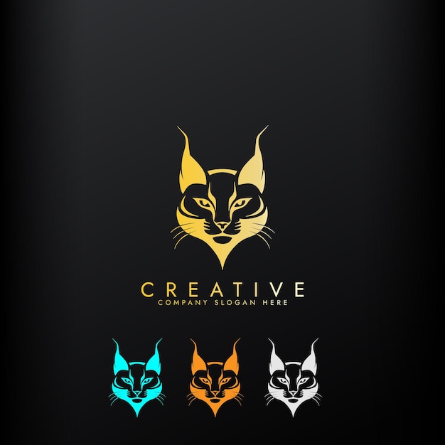 Silueta del logotipo de Black Cat generado por Vector Simple Ai