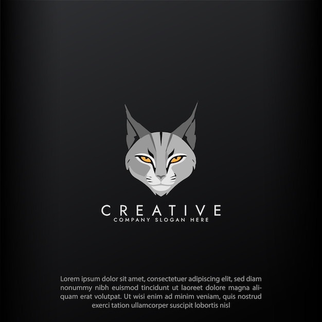Silueta del logotipo de Black Cat generado por Vector Simple Ai