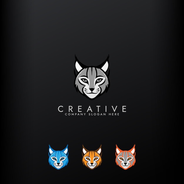 Silueta del logotipo de Black Cat generado por Vector Simple Ai