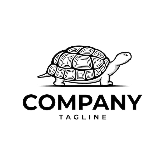 silueta del logotipo de la tortuga vectora