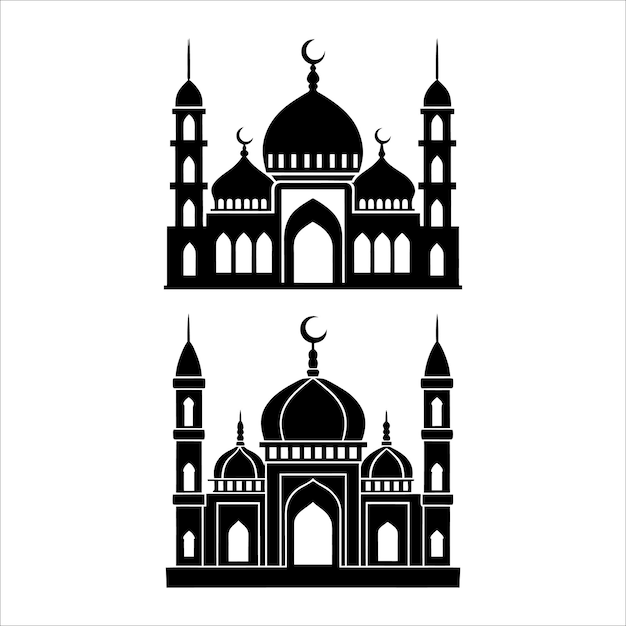 La silueta de una majestuosa mezquita islámica