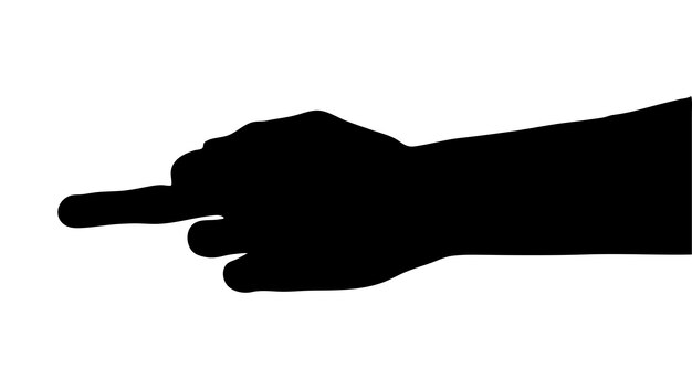silueta de mano aislada en blanco Colección vectorial de manos humanas de diferentes gestos vectoriales