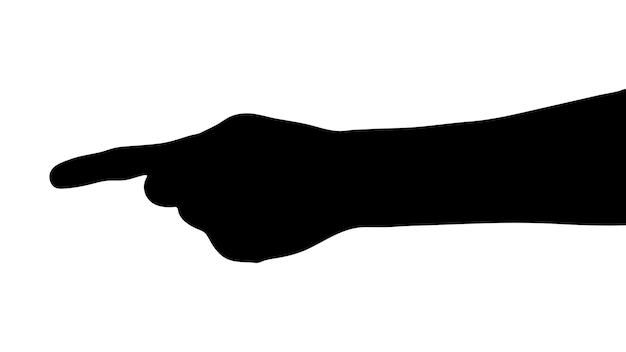 silueta de mano aislada en blanco Colección vectorial de manos humanas de diferentes gestos vectoriales