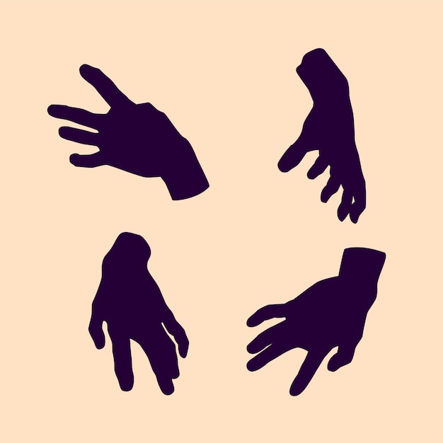 Silueta de mano dibujada a mano