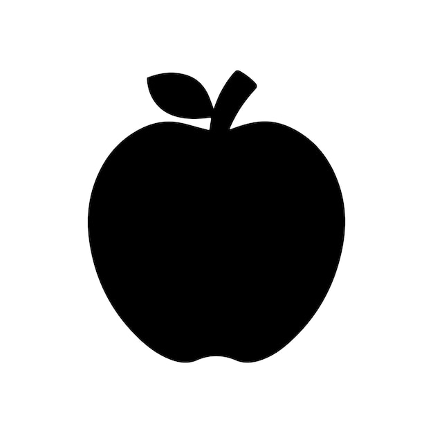silueta de la manzana