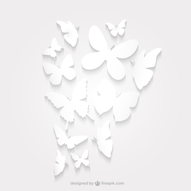 Vector silueta de mariposa de papel paquete