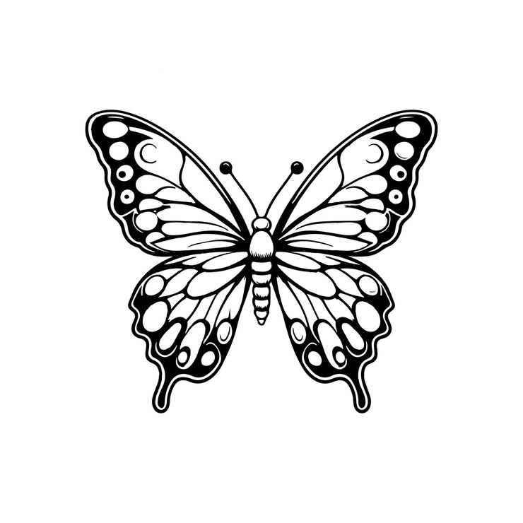silueta de mariposa