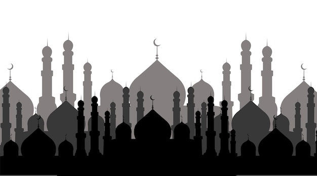 Silueta de una mezquita - Arquitectura islámica