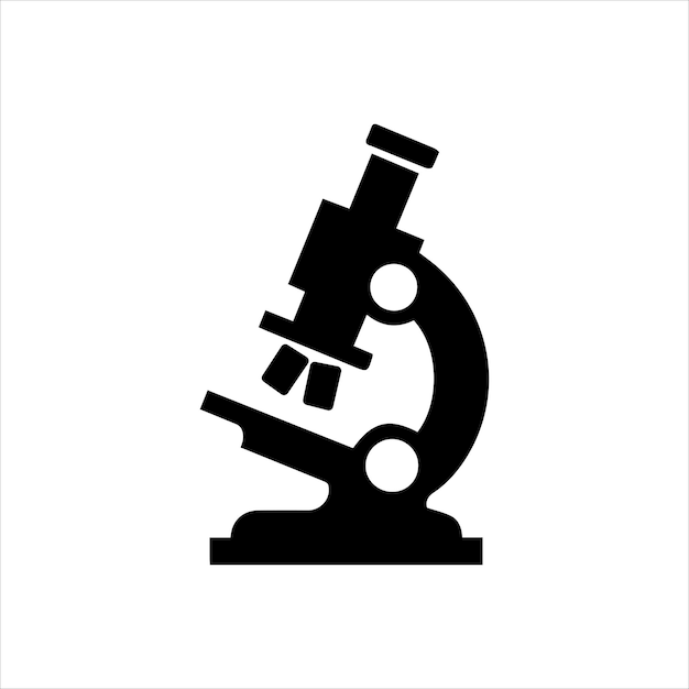 silueta del microscopio vectorial imagen de alta calidad