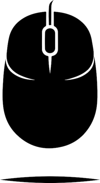 silueta mínima de un ratón de computadora silueta de color negro 34