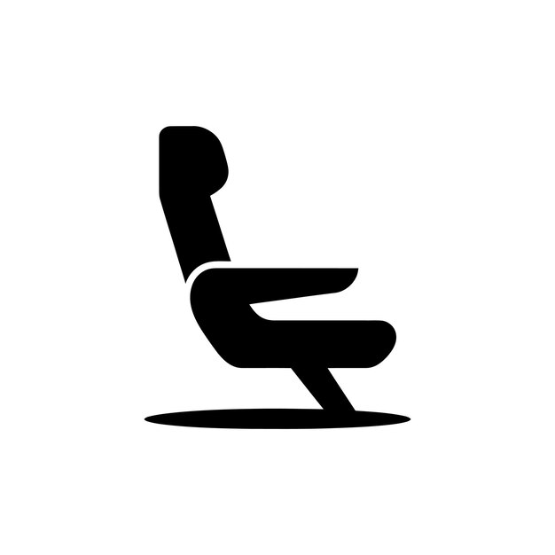 Silueta moderna de sillón en blanco y negro Diseño de muebles contemporáneos
