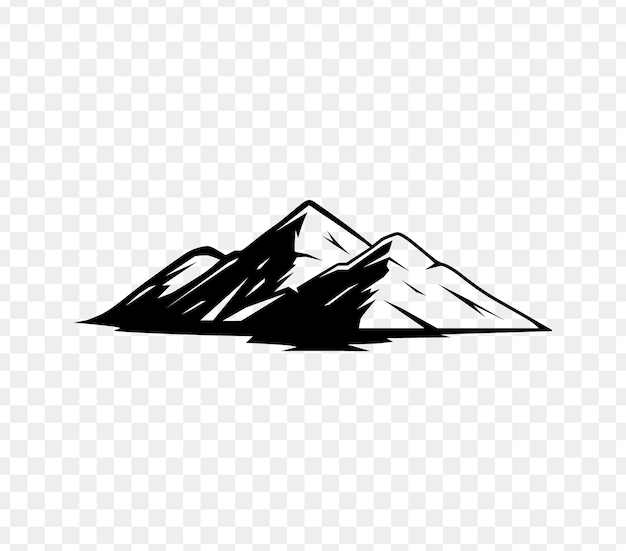 Silueta de montaña con pinos