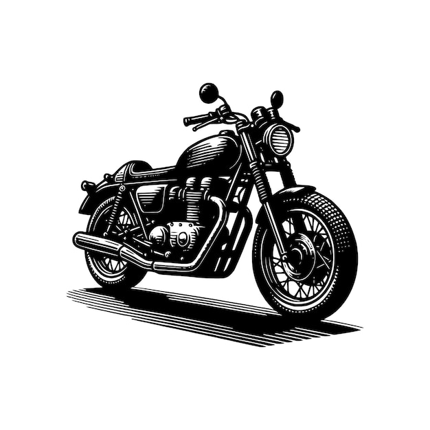 silueta de motocicleta arte de línea clip art