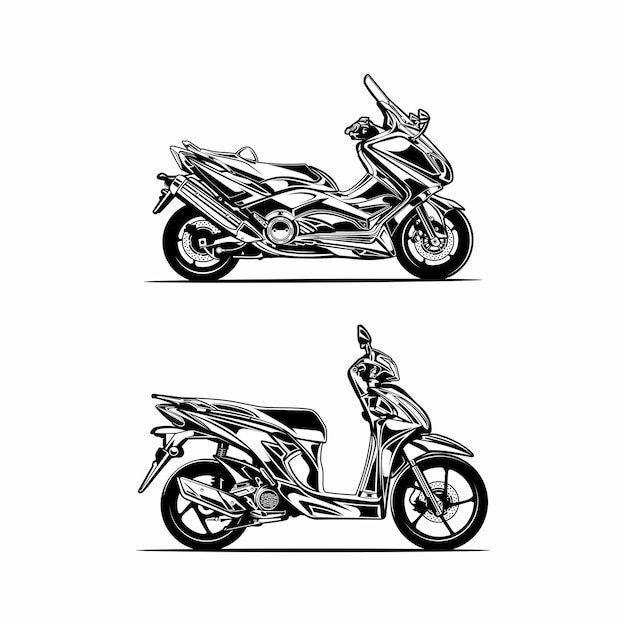 Silueta de motocicleta automática