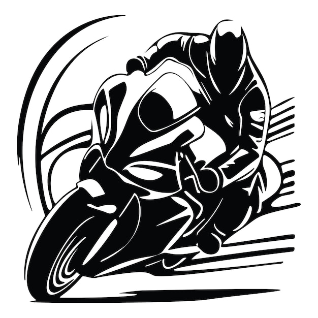 Silueta de motociclista