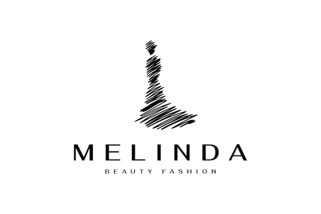 Silueta de mujer diseño de logotipo de moda