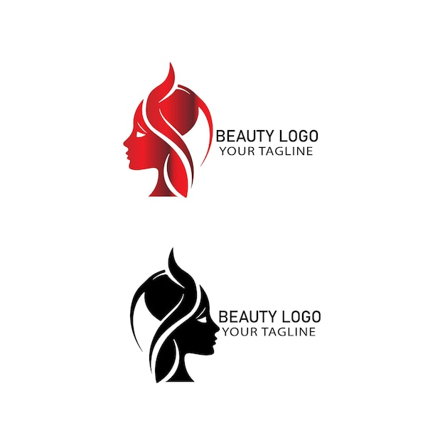 Silueta mujer logo cabeza cara logo aislado Uso para diseño cosmético de spa de salón de belleza