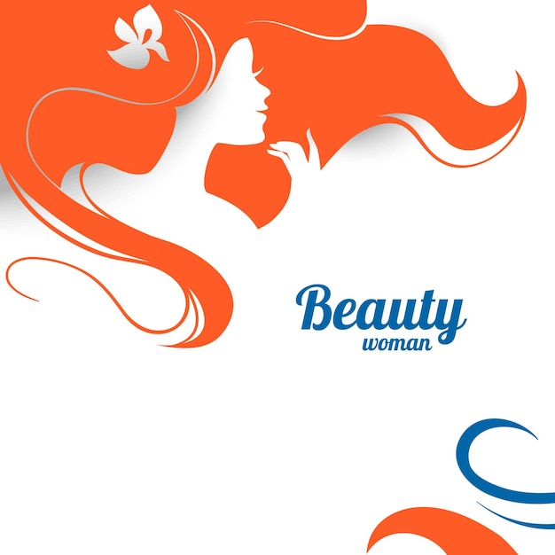Silueta de mujer de moda hermosa. Diseño de papel