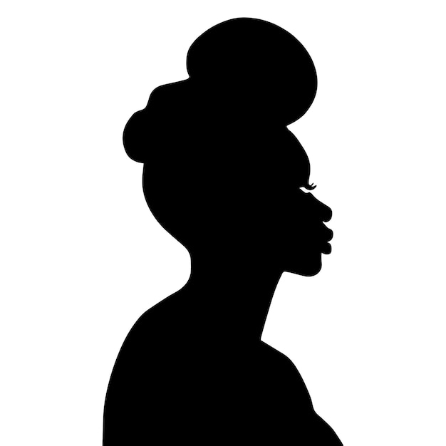 Vector silueta de mujer negra