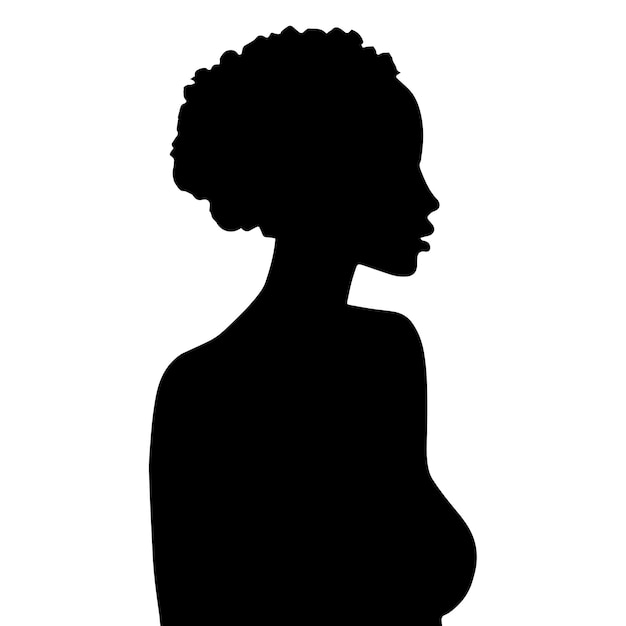 Vector silueta de mujer negra