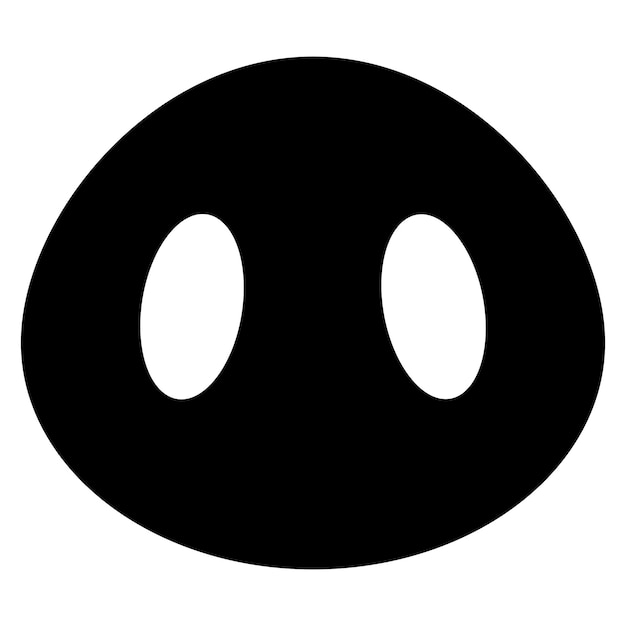 Silueta de la nariz de cerdo Icono y logotipo