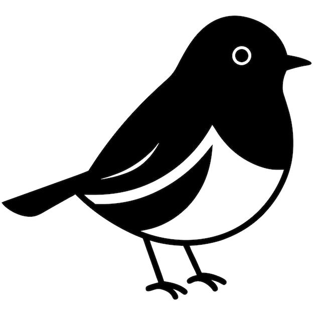 La silueta navideña de Robin Vector