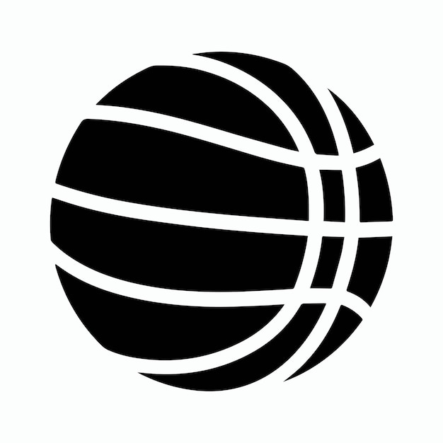 La silueta negra del baloncesto