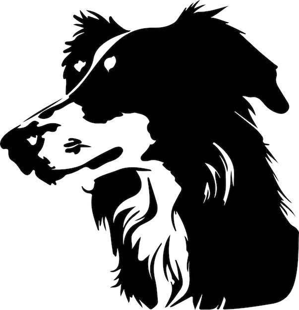 Silueta negra de Borzoi con fondo transparente