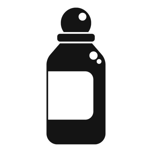 Silueta negra de una botella de detergente