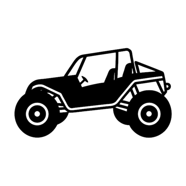 La silueta negra de un buggy de las dunas