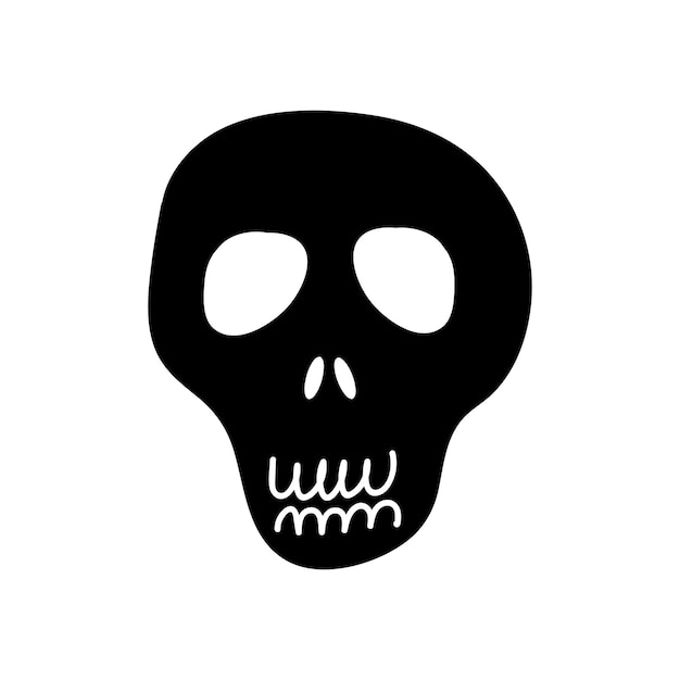 silueta negra de una calavera