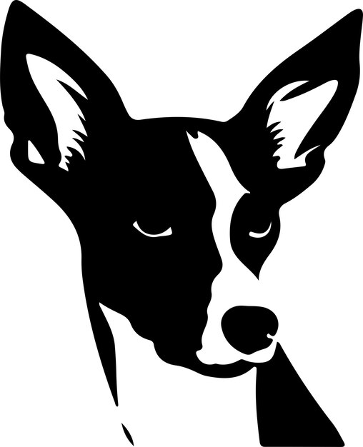 Vector silueta negra de fox terrier de juguete con fondo transparente