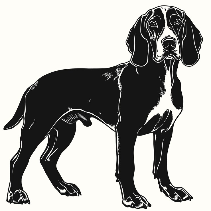 Vector silueta negra de un galgo americano