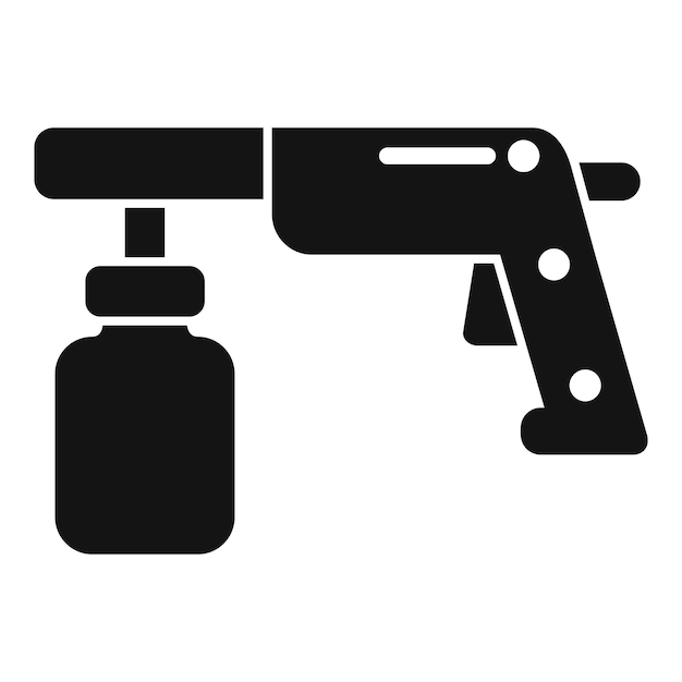Silueta negra de un icono de una pistola de pulverización