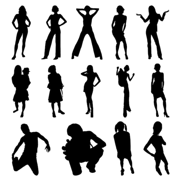 Una silueta negra de una mujer con la palabra danza en ella