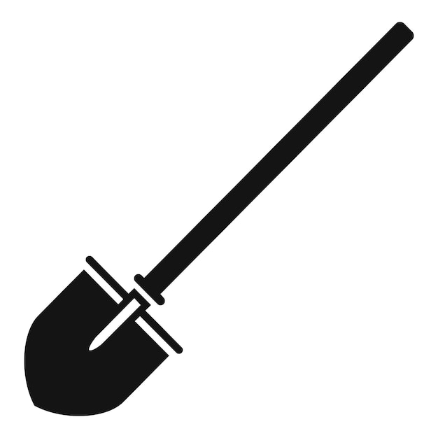 Vector silueta negra de una pala sobre un fondo blanco adecuada para varios proyectos