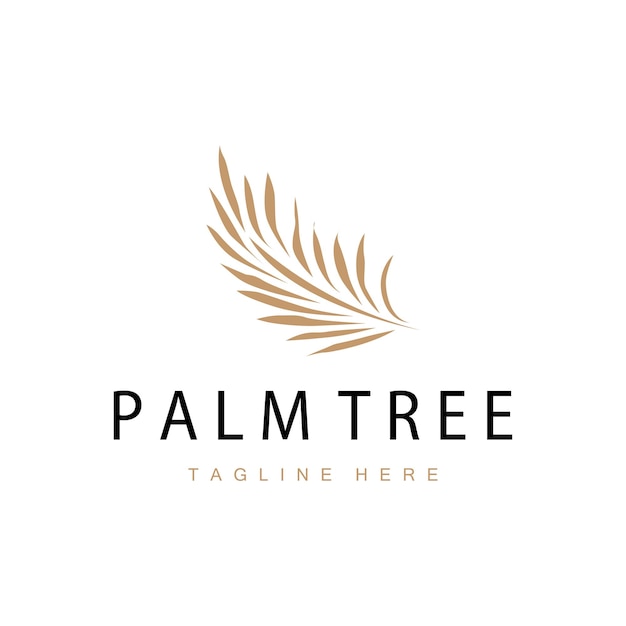 silueta negra planta de palma diseño de logotipo árbol de coco plantilla de ilustración icono árbol playa