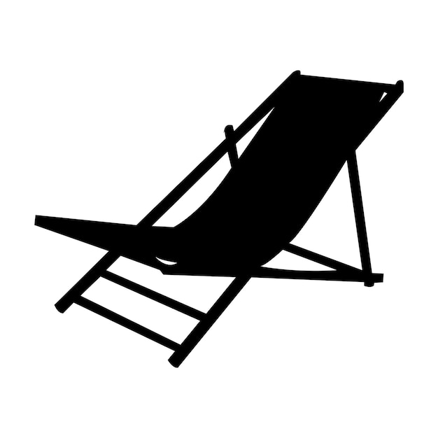 Una silueta negra de una silla de playa