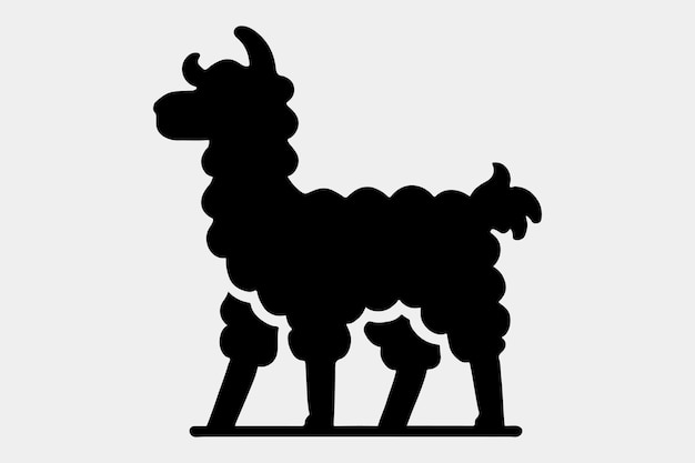 Una silueta negra y sólida de una llama