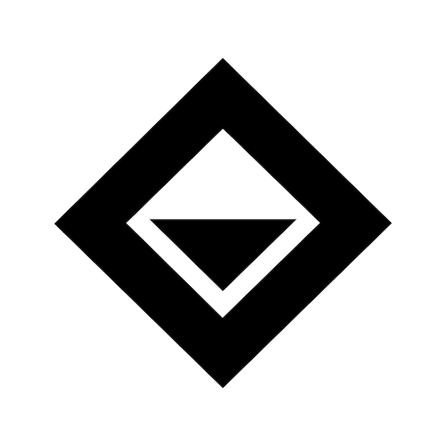 Silueta en negrita Logotipo corporativo Líneas fuertes Diseño geométrico en fondo blanco Ilustración vectorial