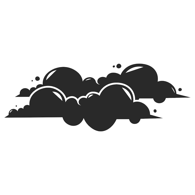 La silueta de la nube oscura de Halloween