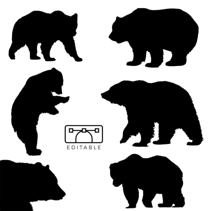 silueta de oso