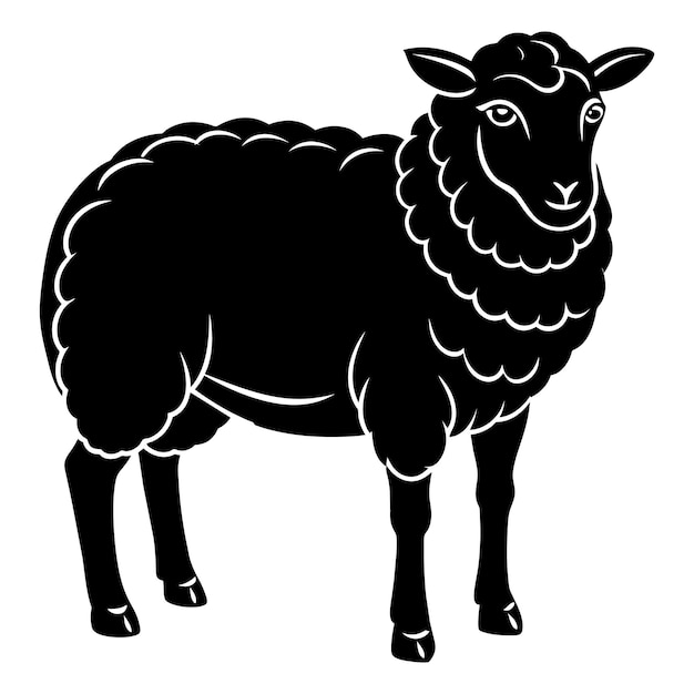 Una silueta de oveja negra para el Eid Mubarak