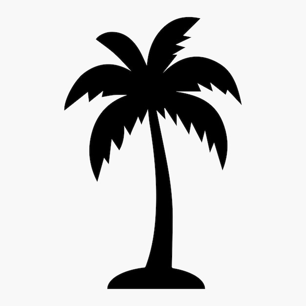 silueta de palma icono de palma árboles silueta siluetas diseño de palma para banderas