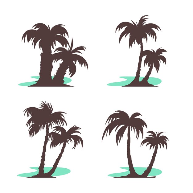 Silueta de la palmera Árbol tropical