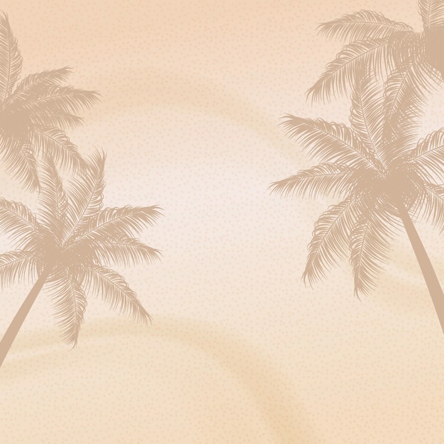 La silueta de las palmeras tropicales al atardecer