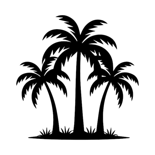 Silueta de las palmeras